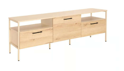 Everfurn Ellen TV Stand with Two Drawers and Cupboard