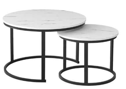 Everfurn Indus Nesting Coffee Table White 2 Piece
