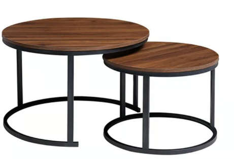 Everfurn Indus Nesting Coffee Table Mahogany 2-Piece