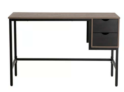 Everfurn Rampart Office Desk with Two Drawers Powder Coated Steel Adju