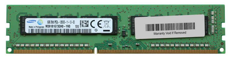 8GB Samsung, 2Rx8, DDR3 SDRAM, 240-pin DIMM, 1600MHz (PC3L-12800), CL1