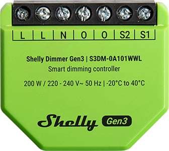 Shelly Smart Dimming Controller for Seamless Remote Control of Dimmabl