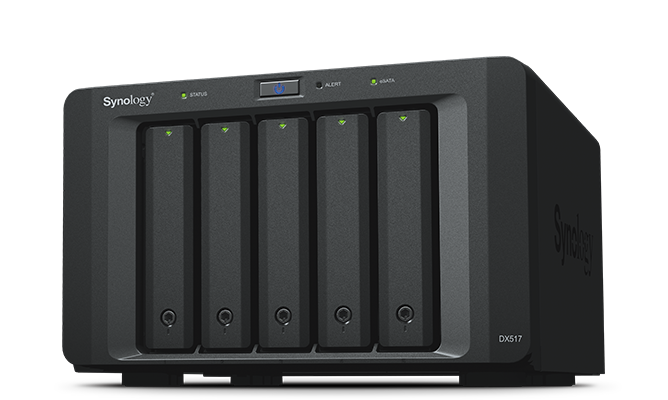 Synology 5 Bay SATA expansion unit for DS1517+; DS1817+; DS1019+; DS15