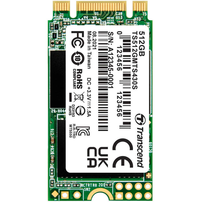 Transcend 430s 128GB 3D NAND Flash SATA III 6Gb/s M.2 2242 Solid State Drive
