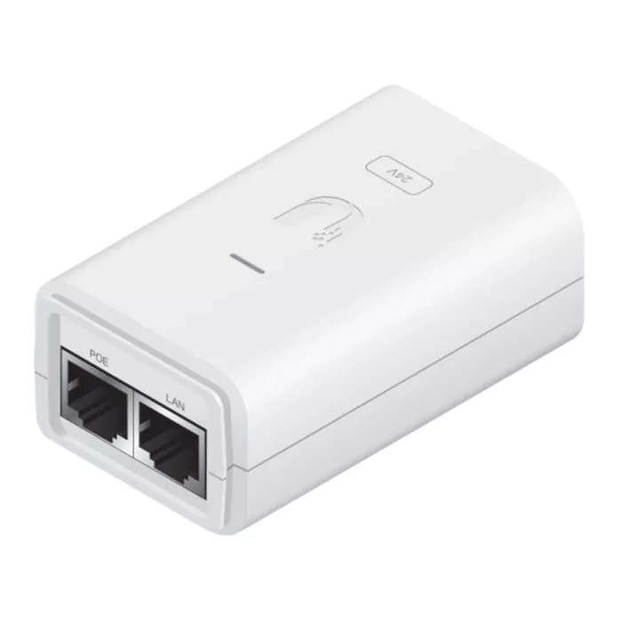 Ubiquiti Gigabit PoE Adapter 24V 7W with No Cable | PoE-24-7W-G-WH