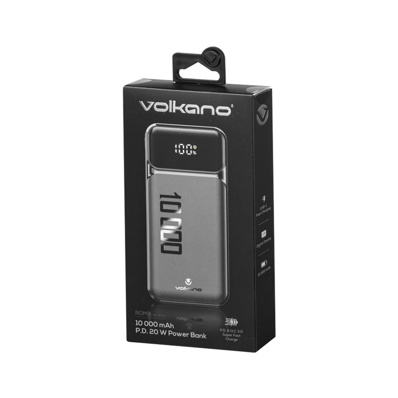 Volkano Roma Series 10 000 mAh PD 20W Power Bank
