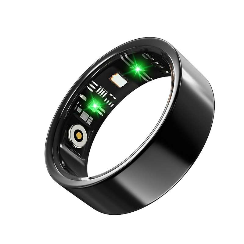 Volkano Ring series Smart Ring With Charge Case - black 19.8mm