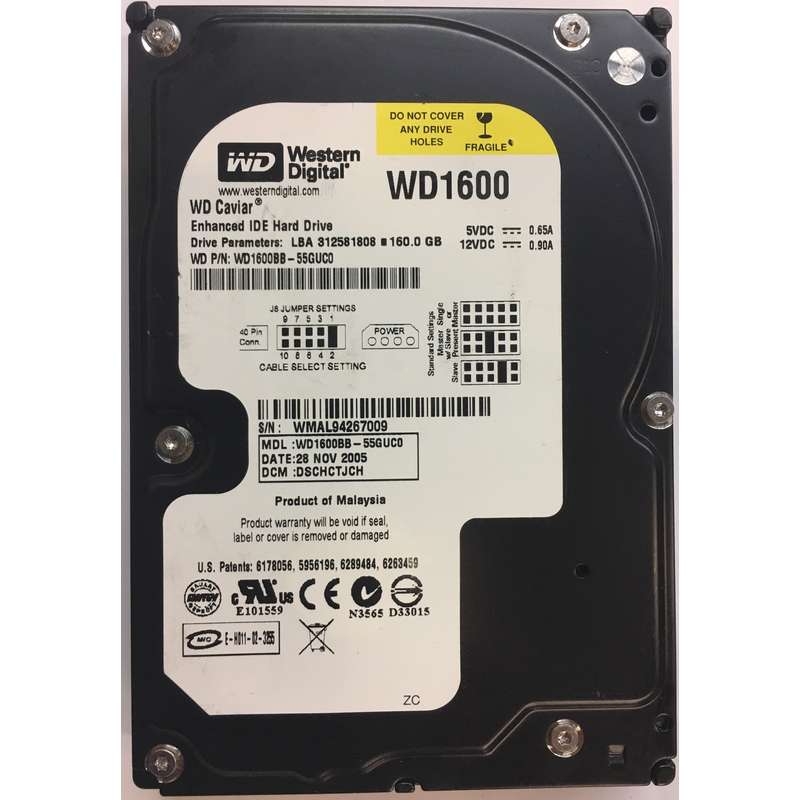 160GB Western Digital 3.5" IDE 7200rpm 2MB Desktop HD (ReNew)