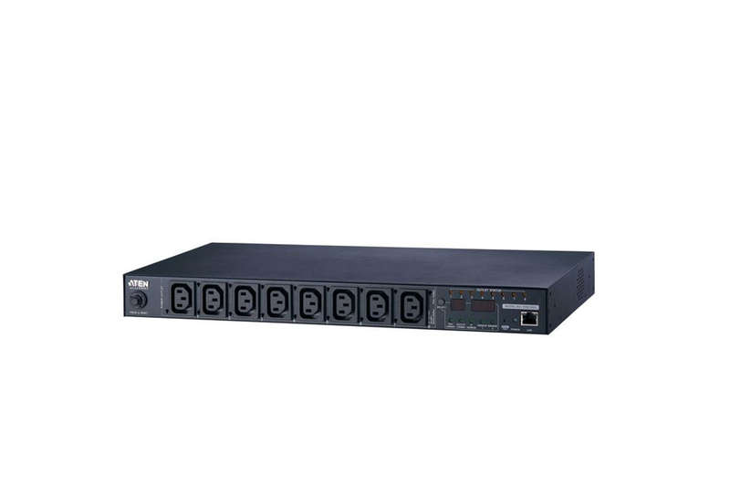 Aten 8-Port Intelligent 1U ECO Power Distribution Unit (PDU), Metered &amp; Switched by Outlet (8...