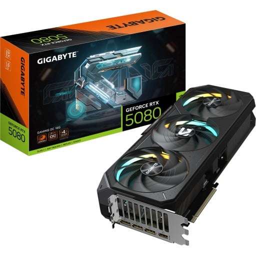 Gigabyte GeForce RTX 5080 GAMING OC 16G 16GB GDDR7 256-bit PCIe 5.0 Desktop Graphics Card