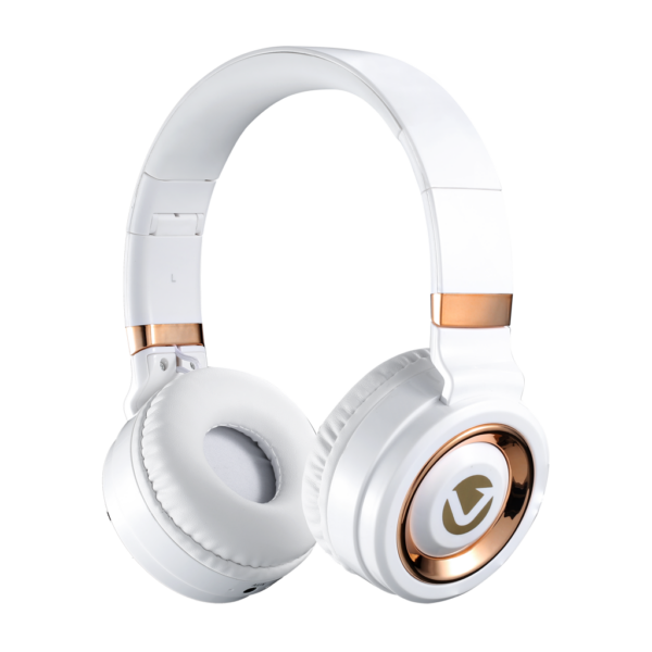 Volkano Lunar series Bluetooth headphones - White/Rose Gold