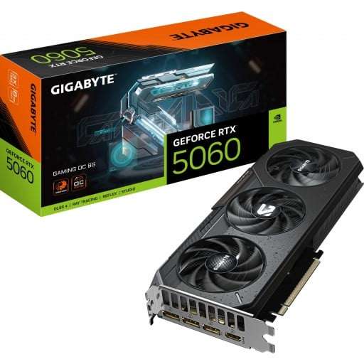 Gigabyte GeForce RTX 5060 GAMING OC 8G 8GB GDDR7 128-bit PCIe 5.0 Desktop Graphics Card