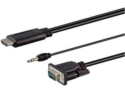 LinkQnet 1.8m HDMI Male to VGA Male with Audio Cable