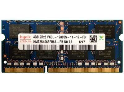 4GB SK Hynix, DDR3 16000MHz, 2Rx8 PC3L-12800S, Laptop SODIMM RAM