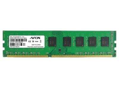 4GB AFOX DDR3-1333Mhz, Single Channel, PC3-10600, 240-Pin, 1.5V, Memor