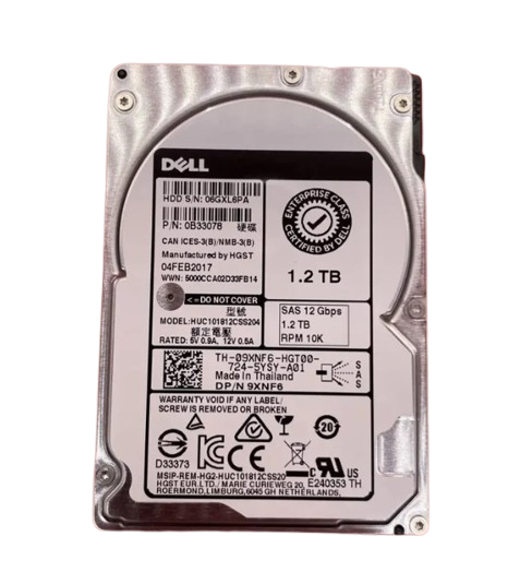 1.2TB Dell Enterprises, HGST, 10K RPM, SAS-2, 12Gbs, 2.5" SFF Hot Swap