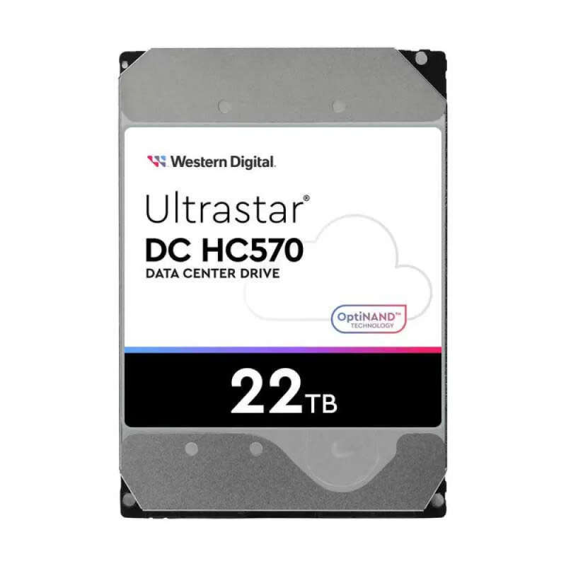 22TB Western Digital Ultrastar DC, HC570, 3.5" LFF, SAS-3, 7200RPM, 512MB Cache, 12
