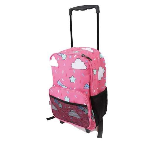 Journal 600D Girls Unicorn Trolley Backpack Pink