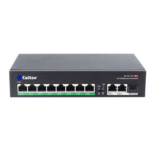 Cattex 11-port Full Gigabit PoE Fiber Switch - Networking