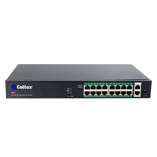 Cattex 19-port Full Gigabit PoE Fiber Switch - Networking