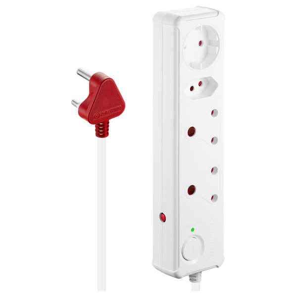 Nexon 4 Way Medium Surge Protected Multiplug 0.5M White