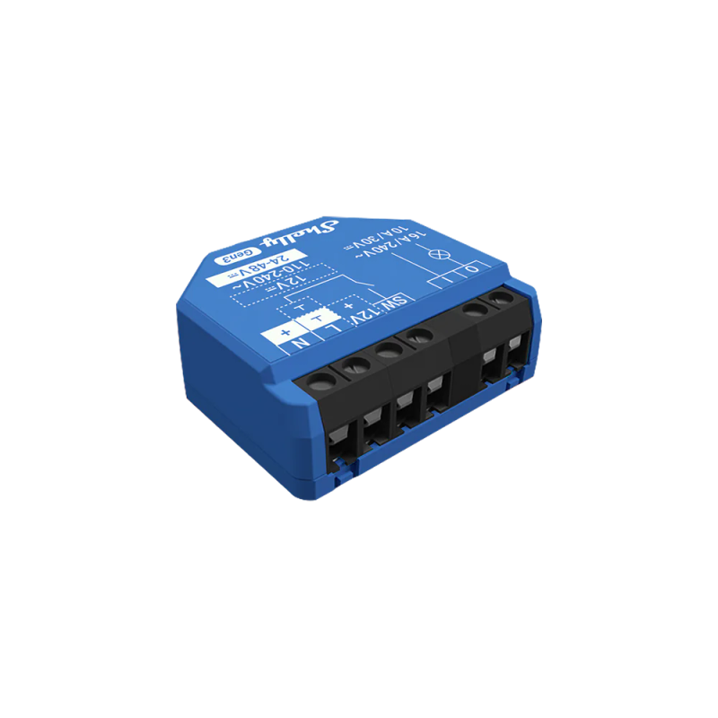 Shelly 1 Gen3, Wi-Fi-Operated Smart Switch to Control Remotely a Wide