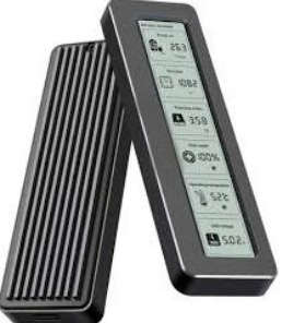 CipherX M.2 NVMe PCIe, Type C to USB3.2, 10Gbps, M.2 SSD Enclosure wLCD Display