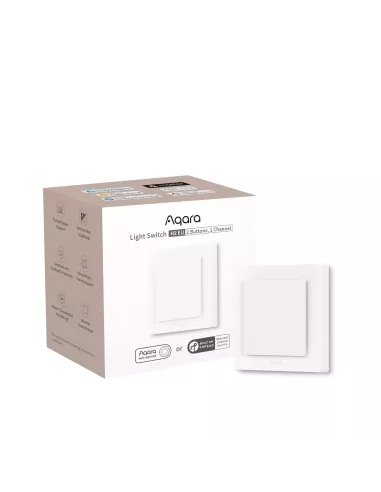 Aqara Light Switch H2 EU - 2 in 1 With Neutral &amp; No Neutral (2 Buttons, 1 Channel) | AQ-CTRL-...