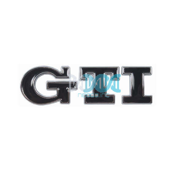 Sticker Gti Black With Chrome Edging