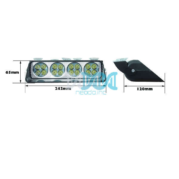 Windshield Mount 12 Volt 16 LED Warning Lamp - Clear