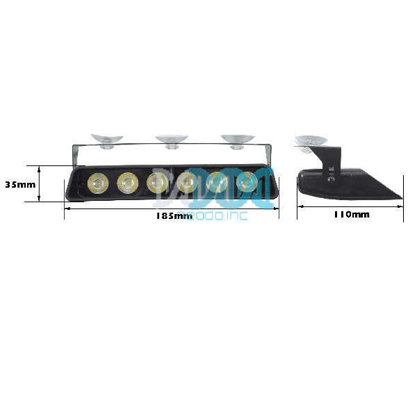Led With Screen Warning Lamp Yellow 12V6Led