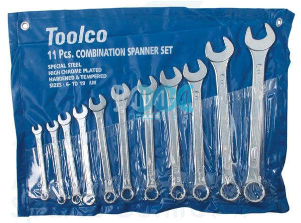 11 Piece Combination Spanner Set - 6-19mm