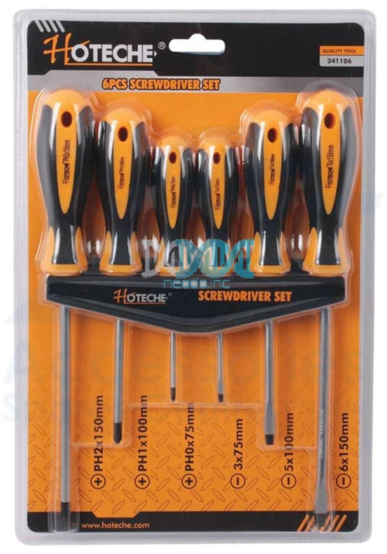 6 Piece Screwdriver Set Philips/Flat