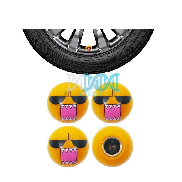 Valve Caps 4 Piece Angry Face