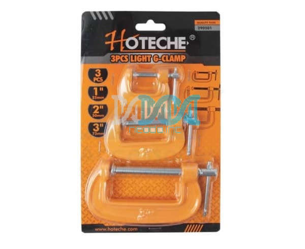 G-Clamp Set 3 Piece 25/50/75mm Light Duty