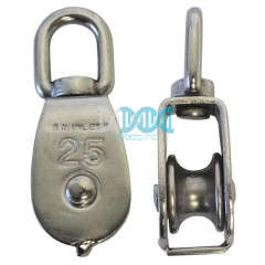 Single Swivel Polyeurathane Pulley 25mm Ss304