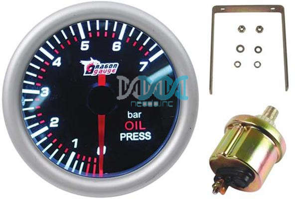 2 Oil Pressure Gauge S/White Type-R