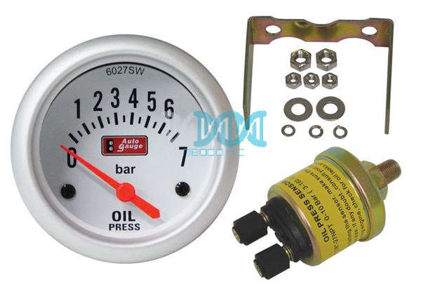 2 5/8 Electrical Guage White/Sil Rim