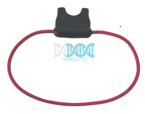 Plug In Fuse Holder Red With Wire 20G 12