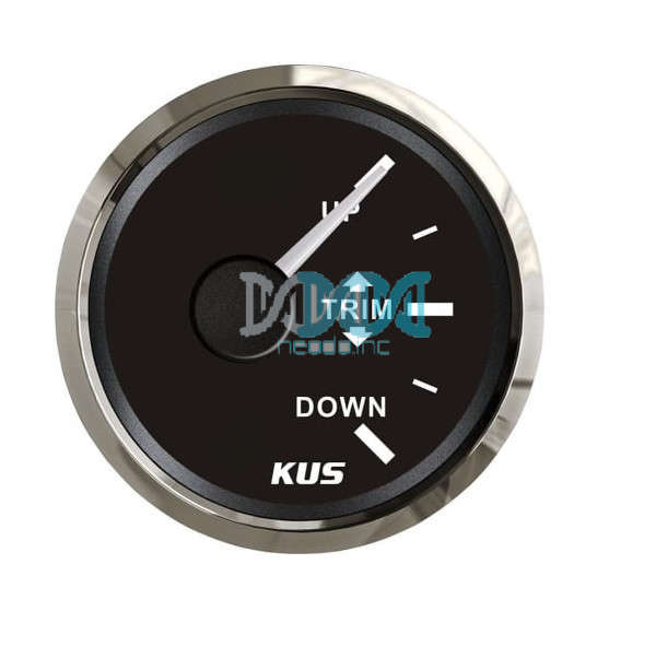 Trim Gauge 52mm Black Face With  Stainless Steel