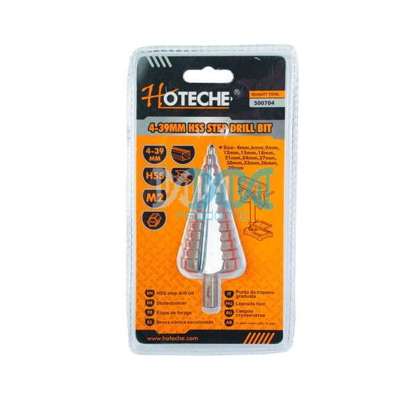 Hoteche 4-39mm 13 Step Hss Drill Bit