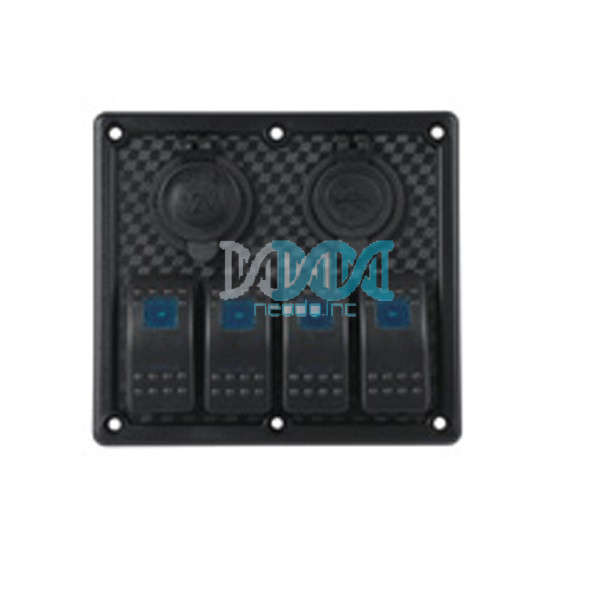 4 Switch Panel Power/Doubleusb With Circuit Breaker