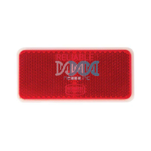Rectangular Red Reflector Adhesive Tape Fitting 90X40mm