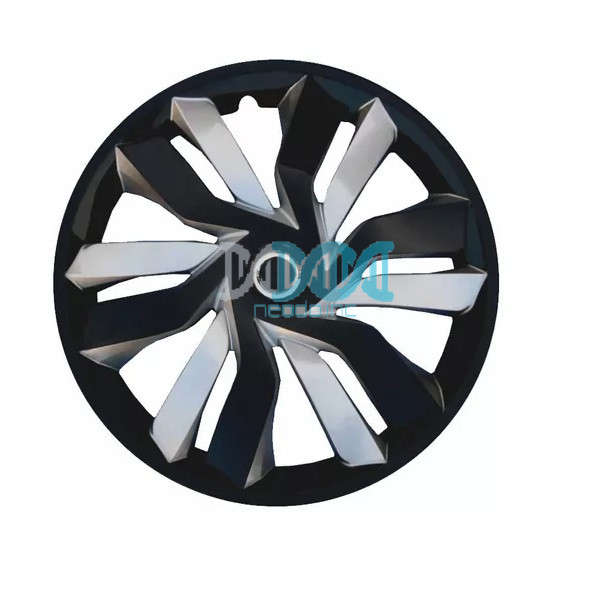 15 Inch Wheel Cover Set Silver Ice Black