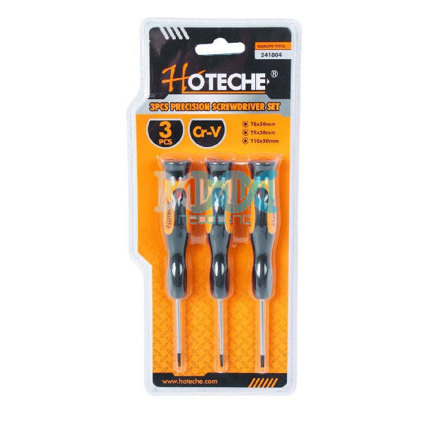 Hoteche 3 Piece Torx Screwdriver Set T8/T9T/T10