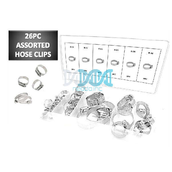 Hose Clamps Assorted 28Pcs In Bmc