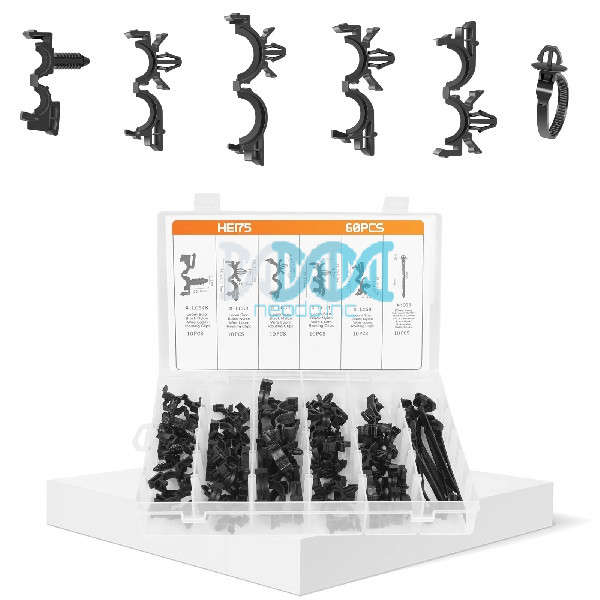 Wire Loom Assortment Clips Assorted 115Pcs Pipe Clips