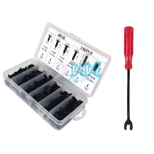 HE42 Panel Clips Assorted 147 Pieces With Tools