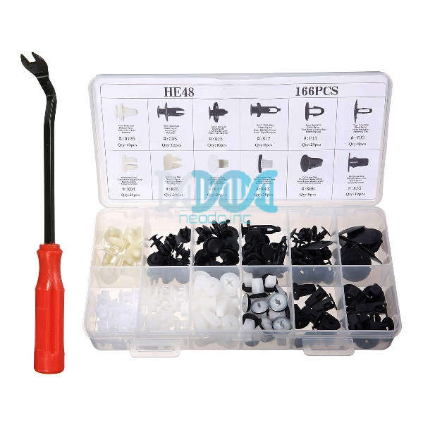 H48 - Panel Clips Assorted 167 Pieces With Tool