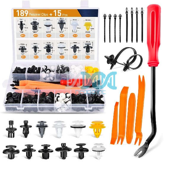 Panel Clips Assorted 204 Pieces With Tools